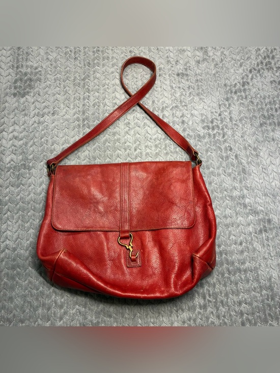 Ralph Lauren Handbags - Ralph Lauren Red Leather Flap Shoulder Bag
